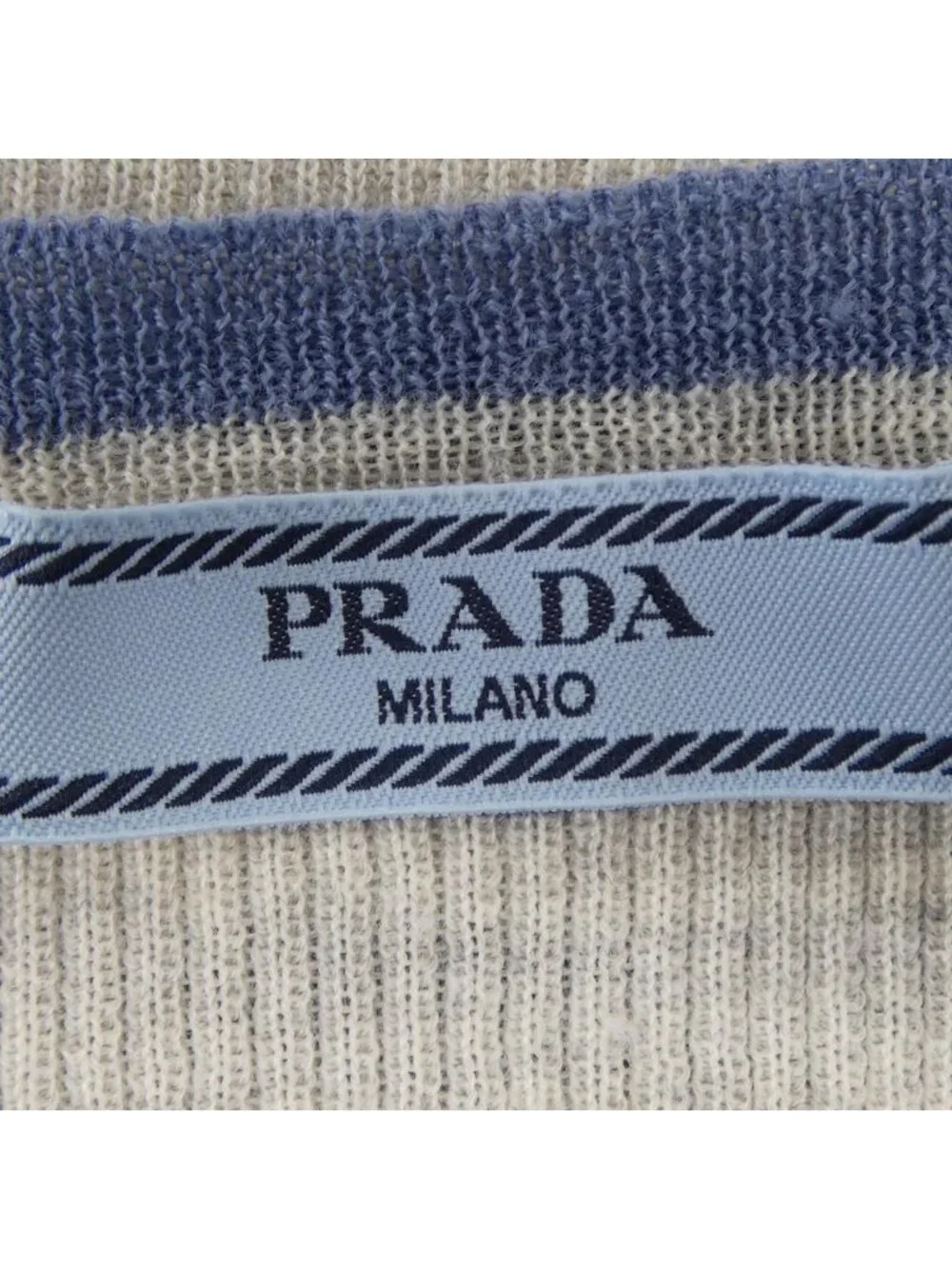 Prada Super Fine Wool Crew Neck Knit Sweater